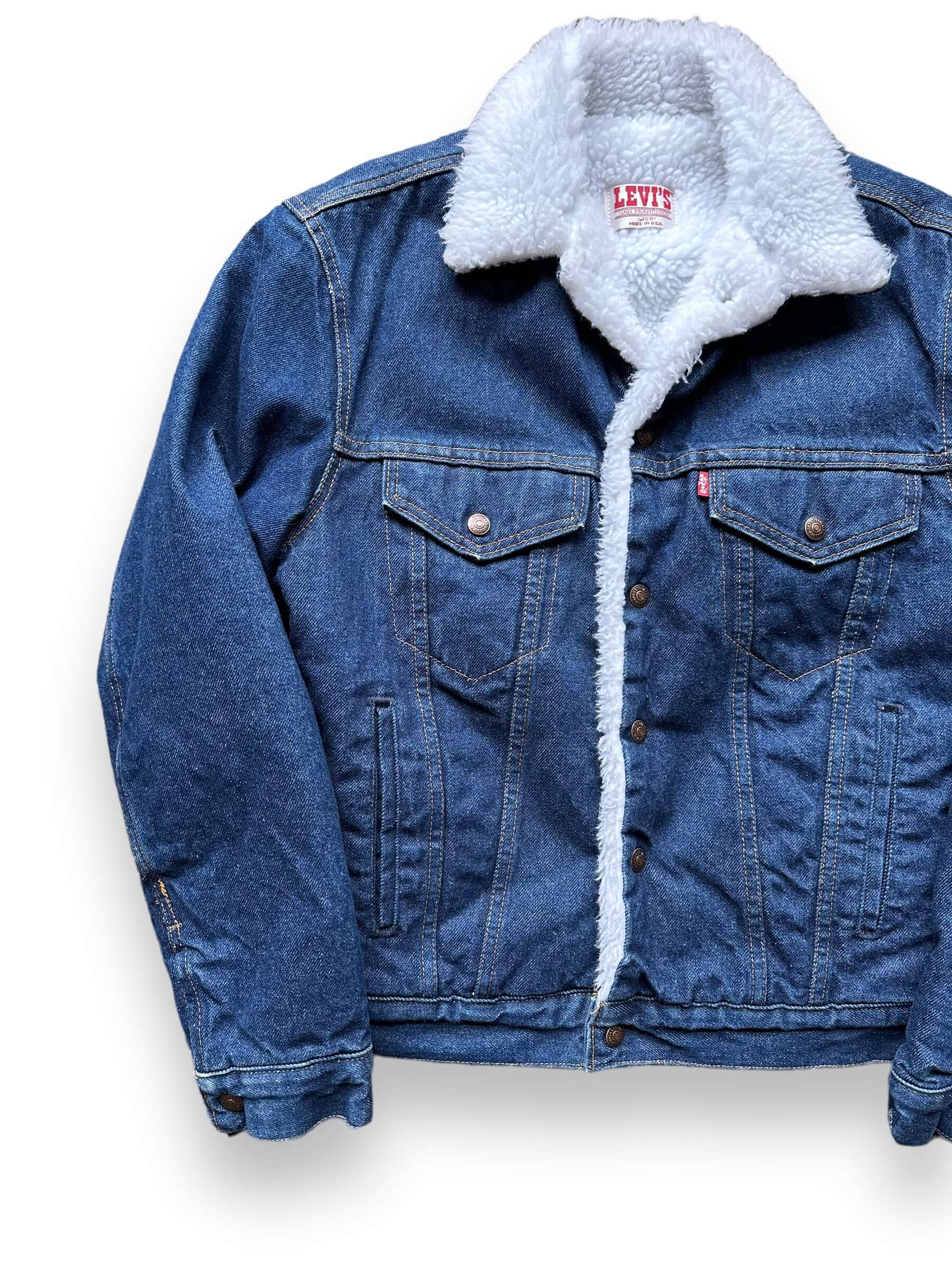 LEVI'S ® Between-season jacket 'XL Sherpa Trucker' in Blue Denim | ABOUT YOU